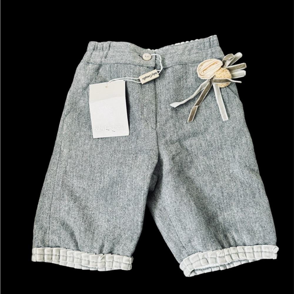 BABY GRAZIELLA***Baby Girl Grey Elegant Pants***3 Mo. $189